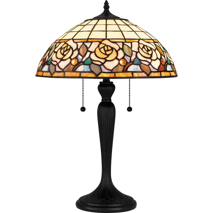 Tiffany 2-Light Table Lamp in Matte Black Tiffany 2-Light Table Lamp in Matte Black