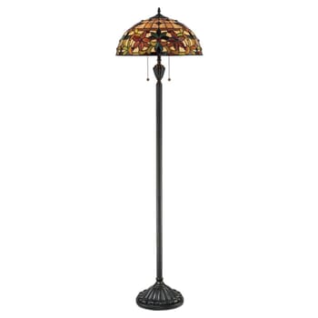 Quoizel Kami 2-Light 62" Floor Lamp in Vintage Bronze