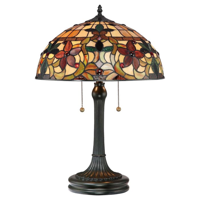 Quoizel Kami 23" Tiffany Table Lamp in Vintage Bronze Quoizel Kami 23" Tiffany Table Lamp in Vintage Bronze