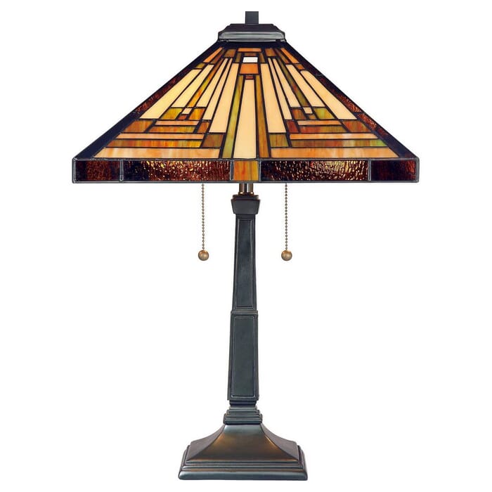 Quoizel Stephen Tiffany Table Lamp in Vintage Bronze Quoizel Stephen Tiffany Table Lamp in Vintage Bronze