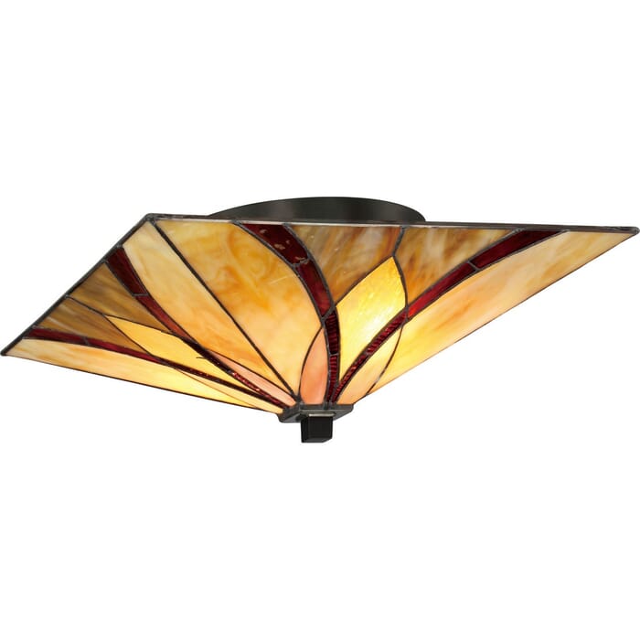 Quoizel Asheville 2-Light 15" Ceiling Light in Valiant Bronze Quoizel Asheville 2-Light 15" Ceiling Light in Valiant Bronze