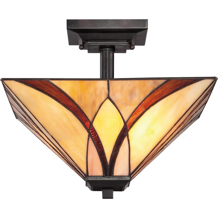 Quoizel Asheville 2-Light 14" Ceiling Light in Valiant Bronze Quoizel Asheville 2-Light 14" Ceiling Light in Valiant Bronze