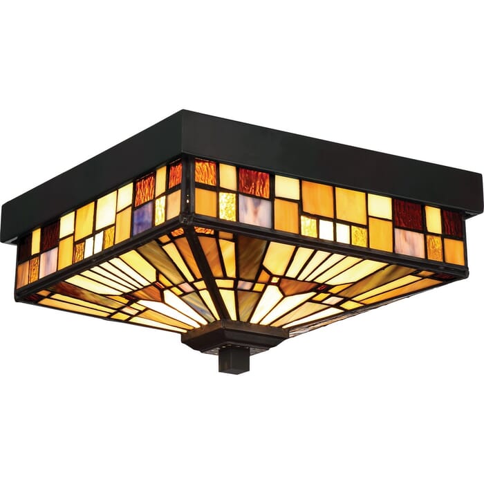 Quoizel Inglenook 2-Light 11" Ceiling Light in Valiant Bronze Quoizel Inglenook 2-Light 11" Ceiling Light in Valiant Bronze