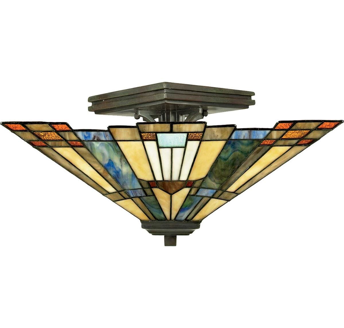 Inglenook 2-Light Semi-Flush Mount in Valiant Bronze