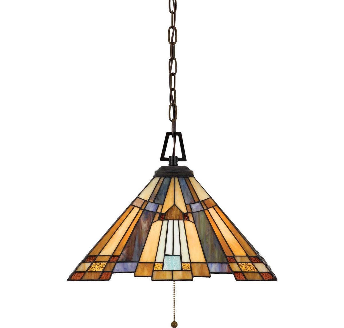 Quoizel Inglenook 3-Light 17" Pendant Light in Valiant Bronze