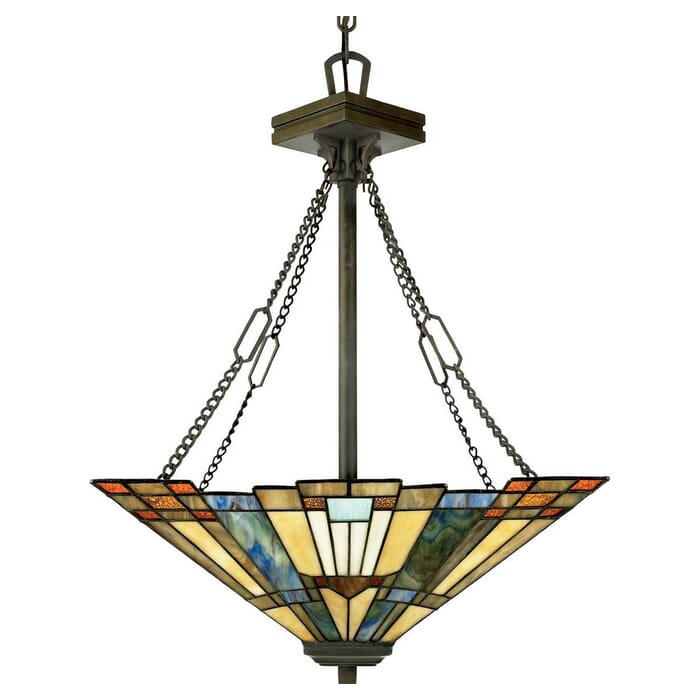 Quoizel Inglenook 3-Light 17" Pendant Light in Valiant Bronze Quoizel Inglenook 3-Light 17" Pendant Light in Valiant Bronze