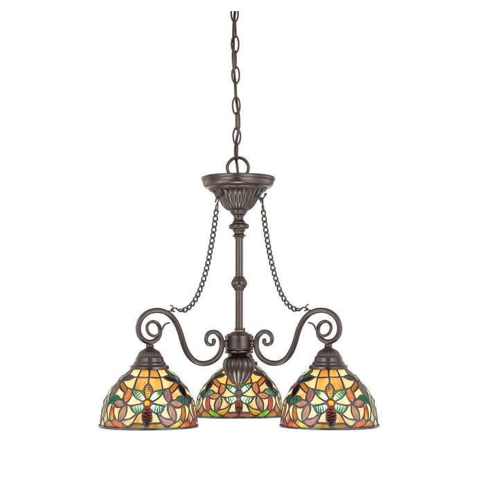 Quoizel Kami 3-Light 23" Transitional Chandelier in Vintage Bronze Quoizel Kami 3-Light 23" Transitional Chandelier in Vintage Bronze