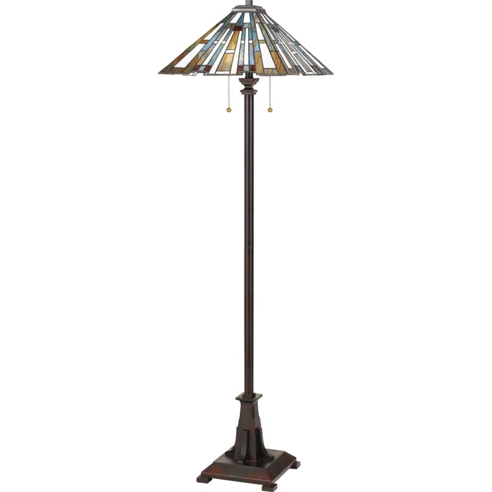 Quoizel Maybeck 2-Light 62" Floor Lamp in Valiant Bronze Quoizel Maybeck 2-Light 62" Floor Lamp in Valiant Bronze