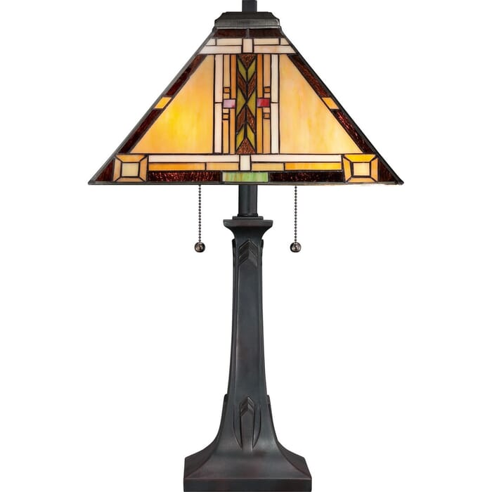 Quoizel Navajo 2-Light 25" Table Lamp in Valiant Bronze Quoizel Navajo 2-Light 25" Table Lamp in Valiant Bronze