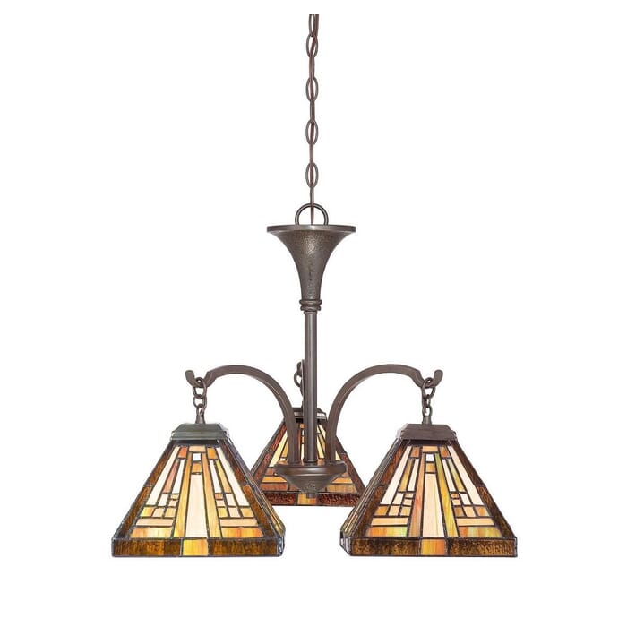 Quoizel Stephen 3-Light 20" Transitional Chandelier in Vintage Bronze Quoizel Stephen 3-Light 20" Transitional Chandelier in Vintage Bronze