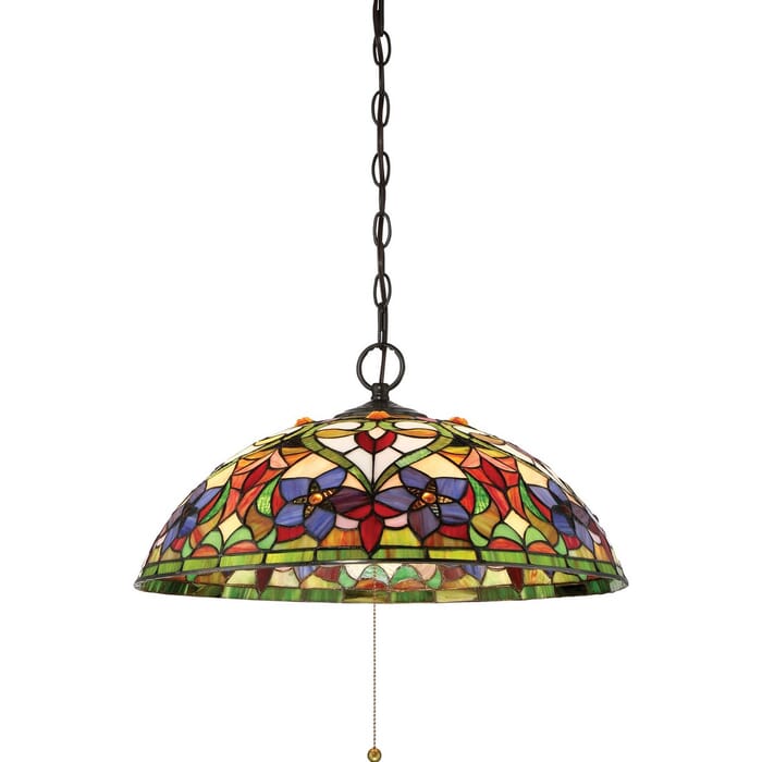 Quoizel Violets 3-Light 20" Pendant Light in Vintage Bronze Quoizel Violets 3-Light 20" Pendant Light in Vintage Bronze