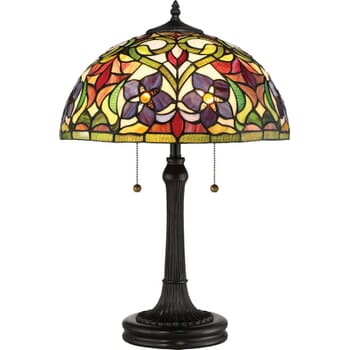 Quoizel Violets 2-Light 24" Table Lamp in Vintage Bronze