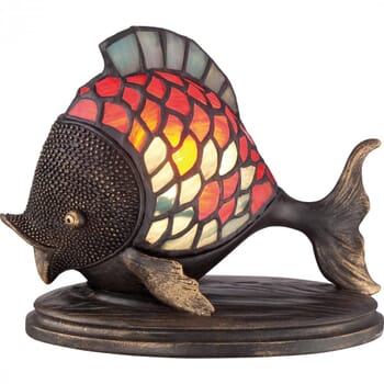 Quoizel Happy Fish Tiffany Table Lamp