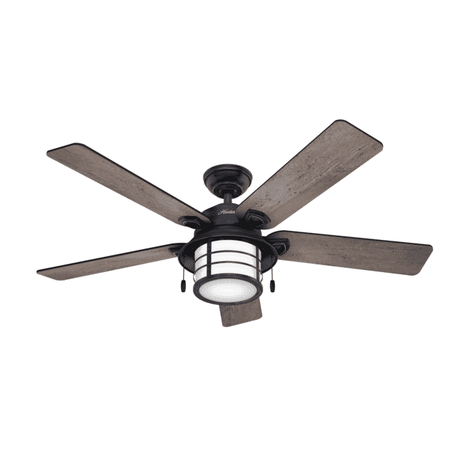 Hunter Key Biscayne Ceiling Fan Model 59135 in Weathered Zinc