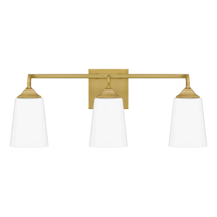 Thoresby 3-Light Bathroom Vanity Light in Aged Brass Thoresby 3-Light Bathroom Vanity Light in Aged Brass