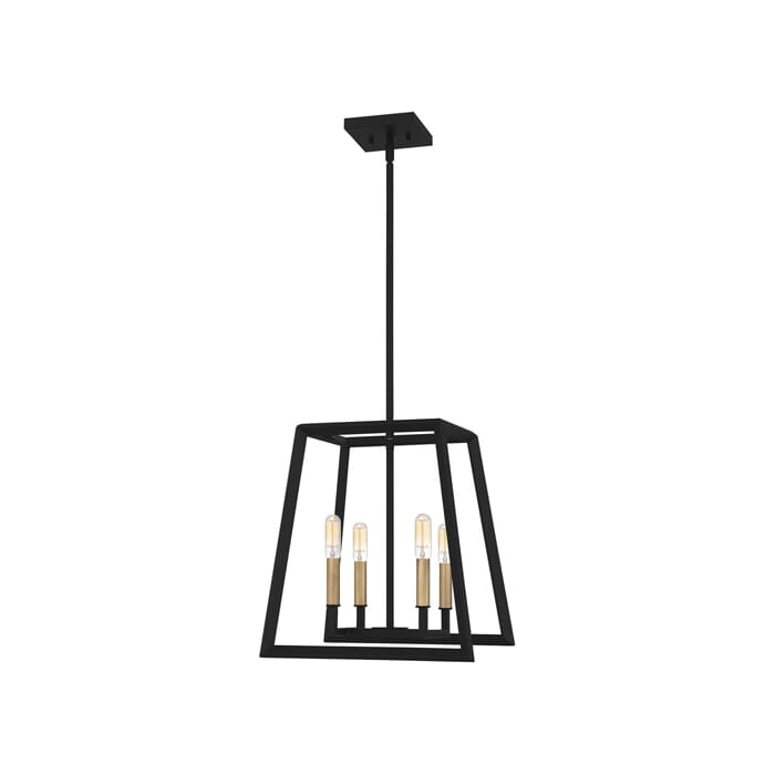 Quoizel Tilly 4-Light Pendant Light in Matte Black Quoizel Tilly 4-Light Pendant Light in Matte Black