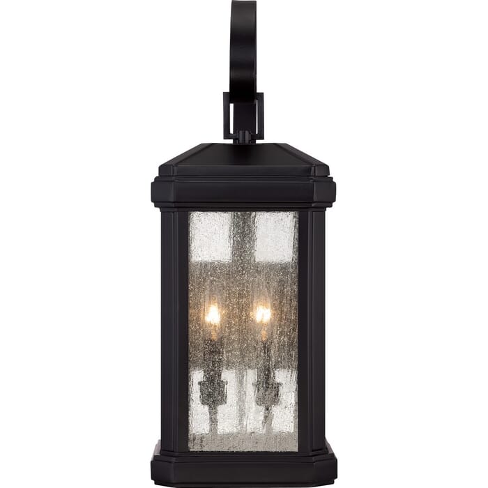 Quoizel Trumbull 2-Light 9" Outdoor Wall Light in Mystic Black Quoizel Trumbull 2-Light 9" Outdoor Wall Light in Mystic Black
