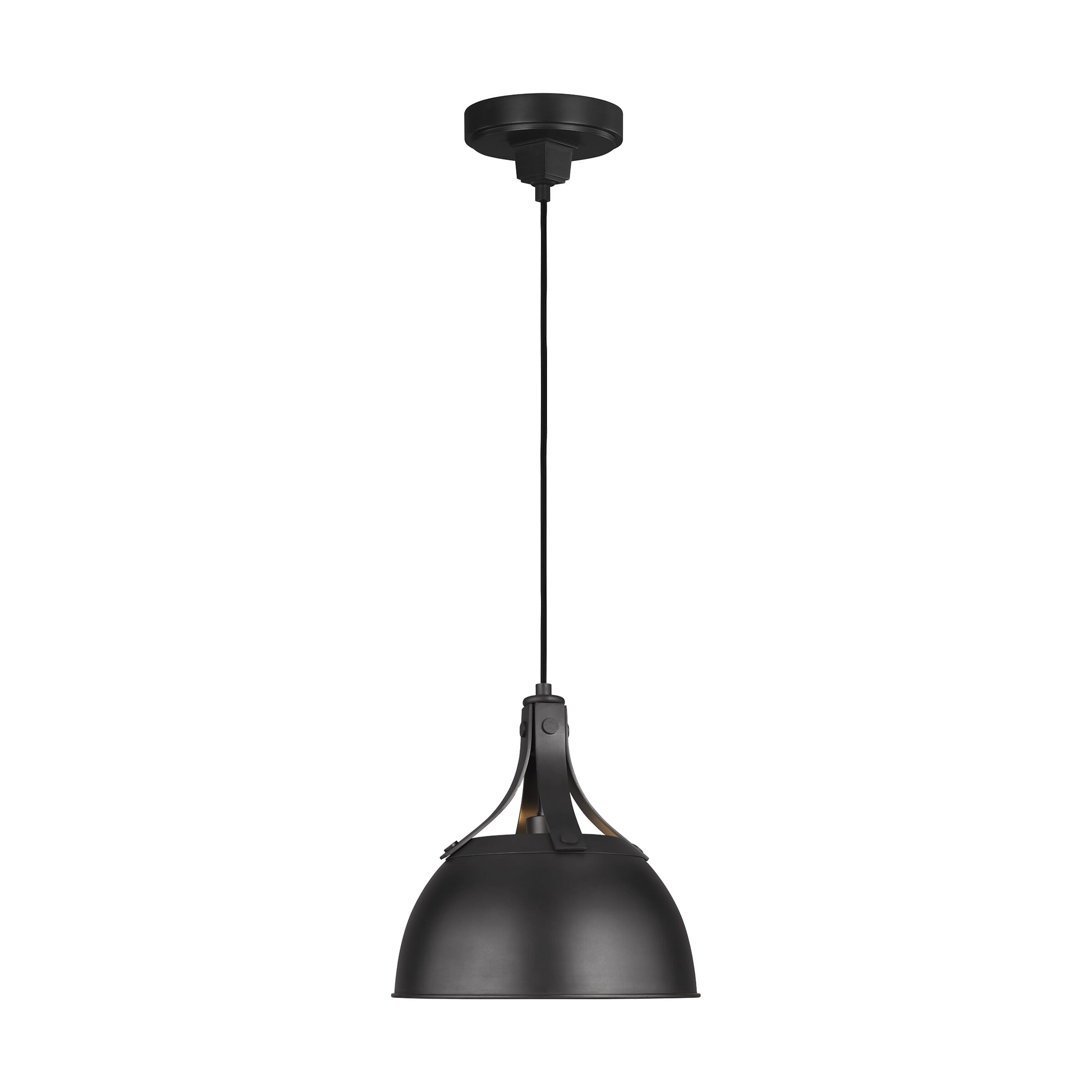 Generation Lighting Logan Pendant Light in Aged Iron by Thomas O'Brien