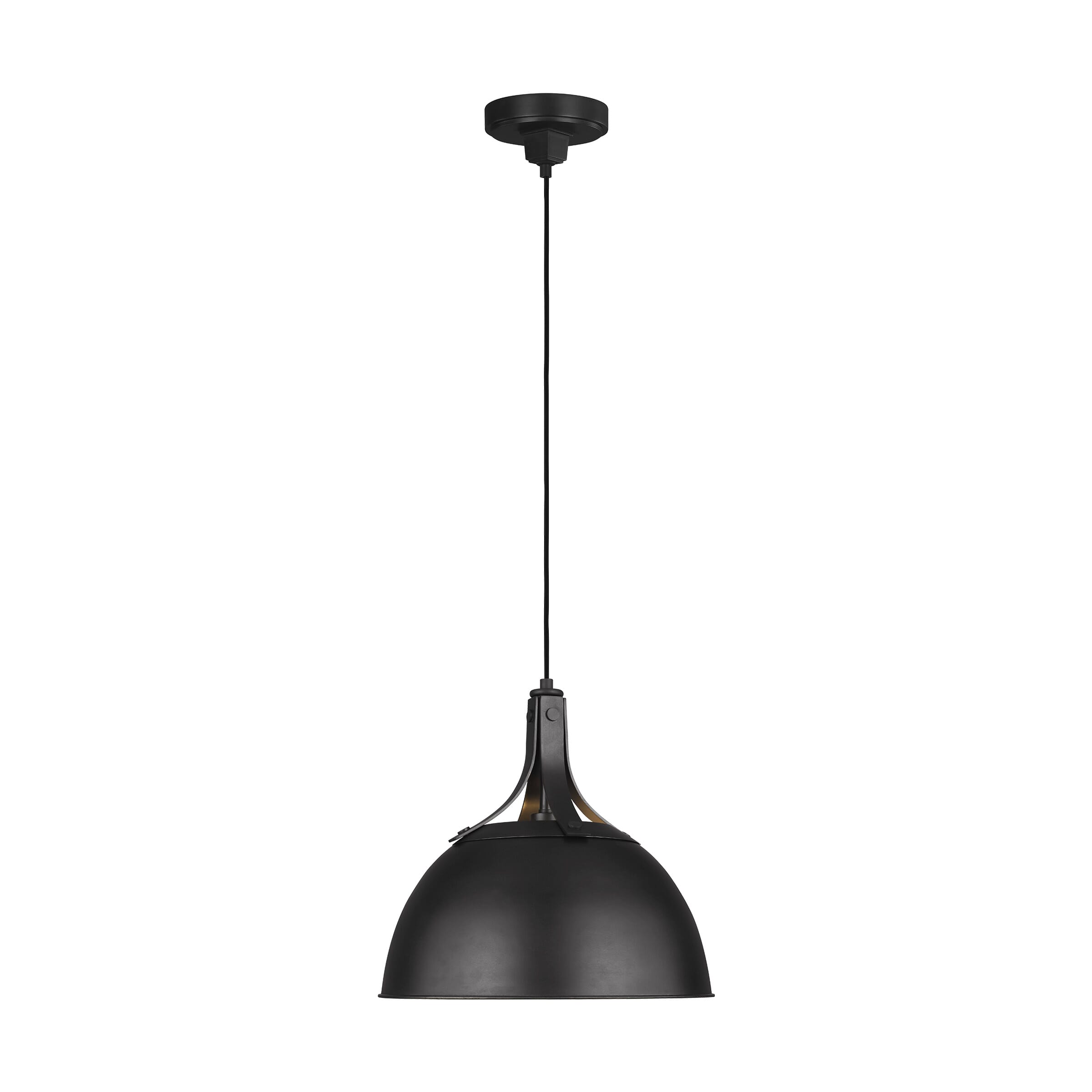Generation Lighting Logan Pendant Light in Aged Iron by Thomas O'Brien