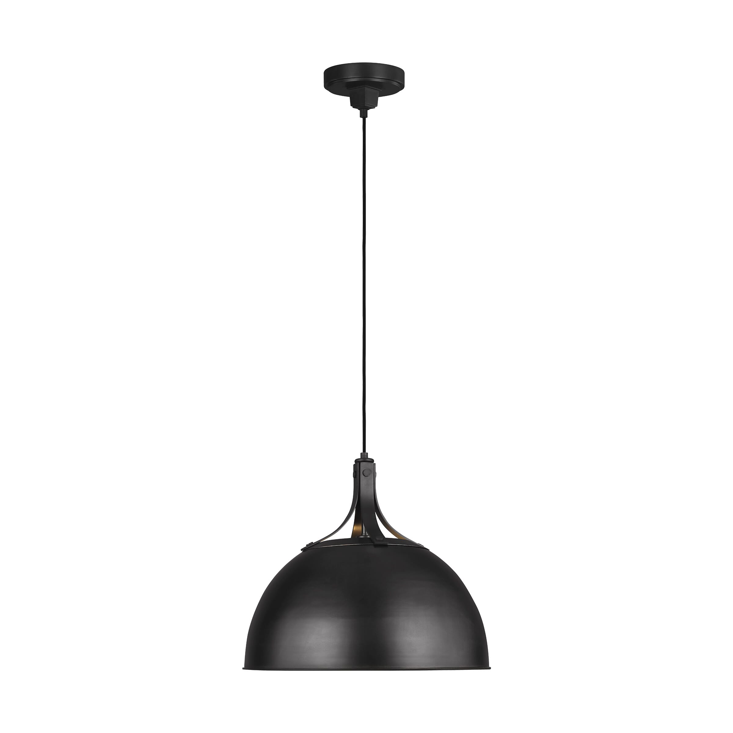 Generation Lighting Logan Pendant Light in Aged Iron by Thomas O'Brien