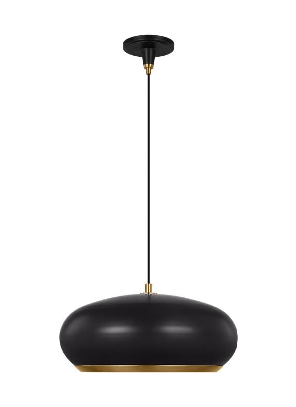 Generation Lighting Clasica Pendant Light in Aged Iron by Thomas O'Brien