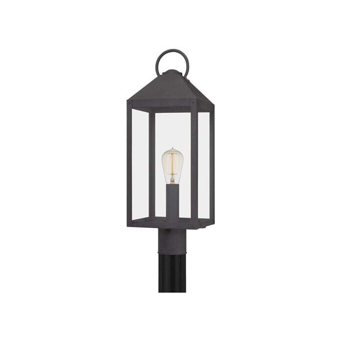 Quoizel Thorpe Outdoor Post Light in Mottled Black Quoizel Thorpe Outdoor Post Light in Mottled Black