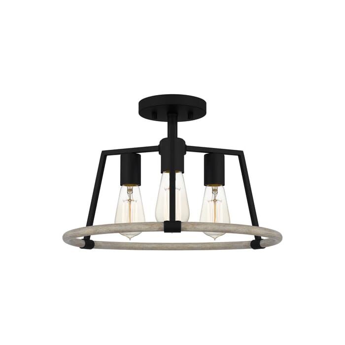 Quoizel Tippet 3-Light Ceiling Light in Matte Black Quoizel Tippet 3-Light Ceiling Light in Matte Black