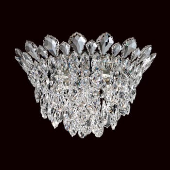 Schonbek Trilliane Strands 4-Light Ceiling Light in Stainless Steel with Clear Heritage Crystals