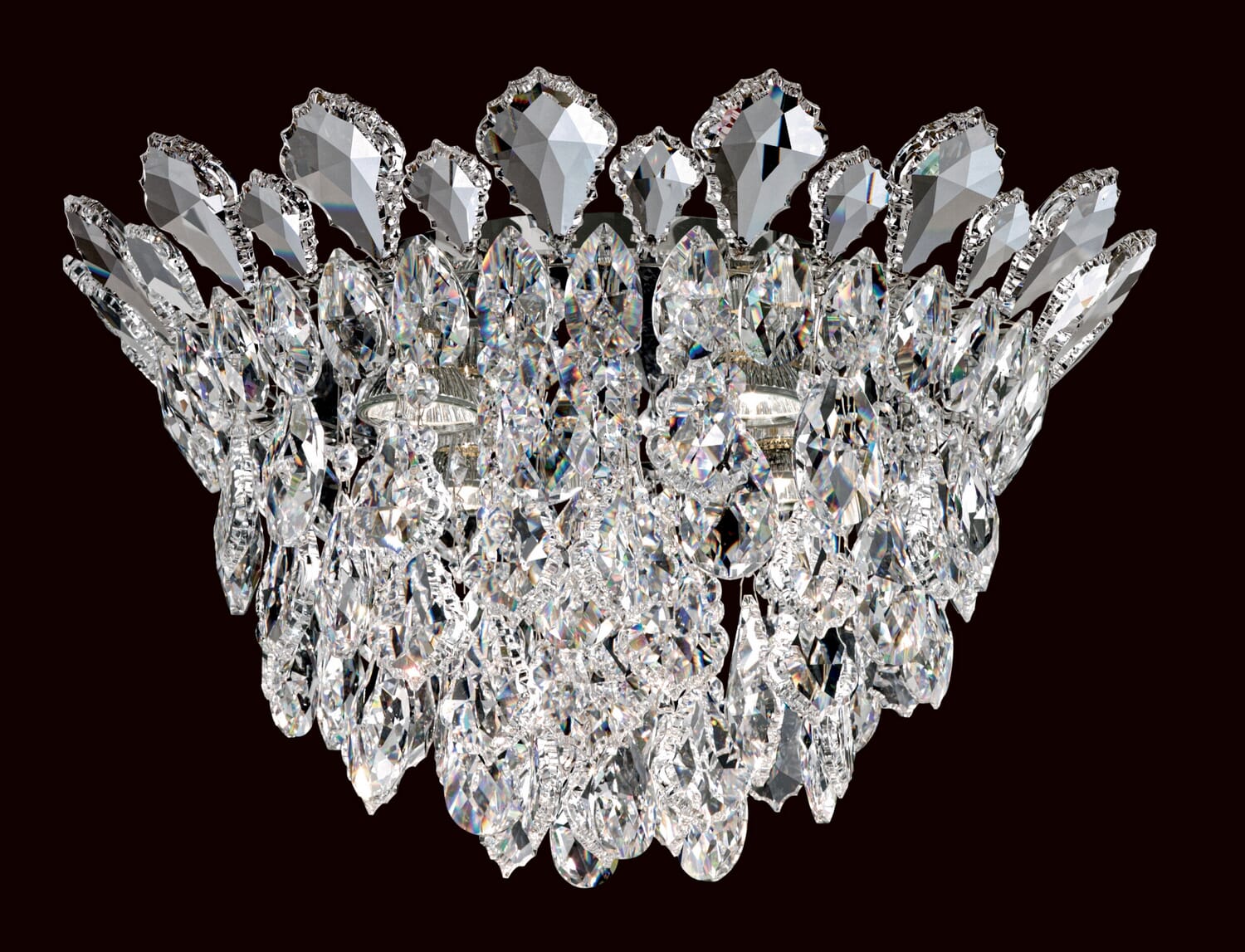 Trilliane Strands 4-Light Flush Mount Ceiling Light in Stainless Steel