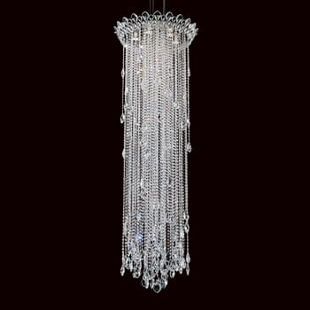 Schonbek Trilliane Strands 6-Light Pendant in Stainless Steel with Clear Heritage Crystals