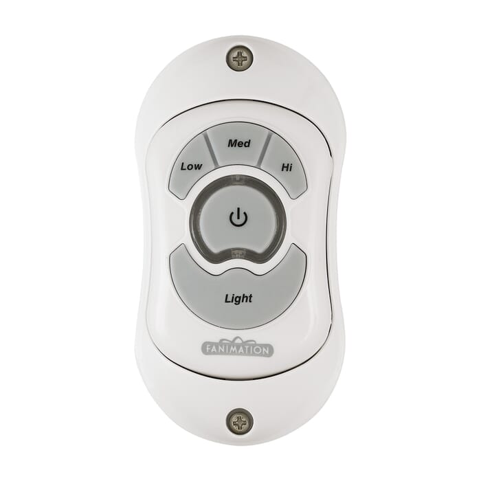 Fanimation Controls Hand Held Remote Non Reversing Fan Speed in White Fanimation Controls Hand Held Remote Non Reversing Fan Speed in White
