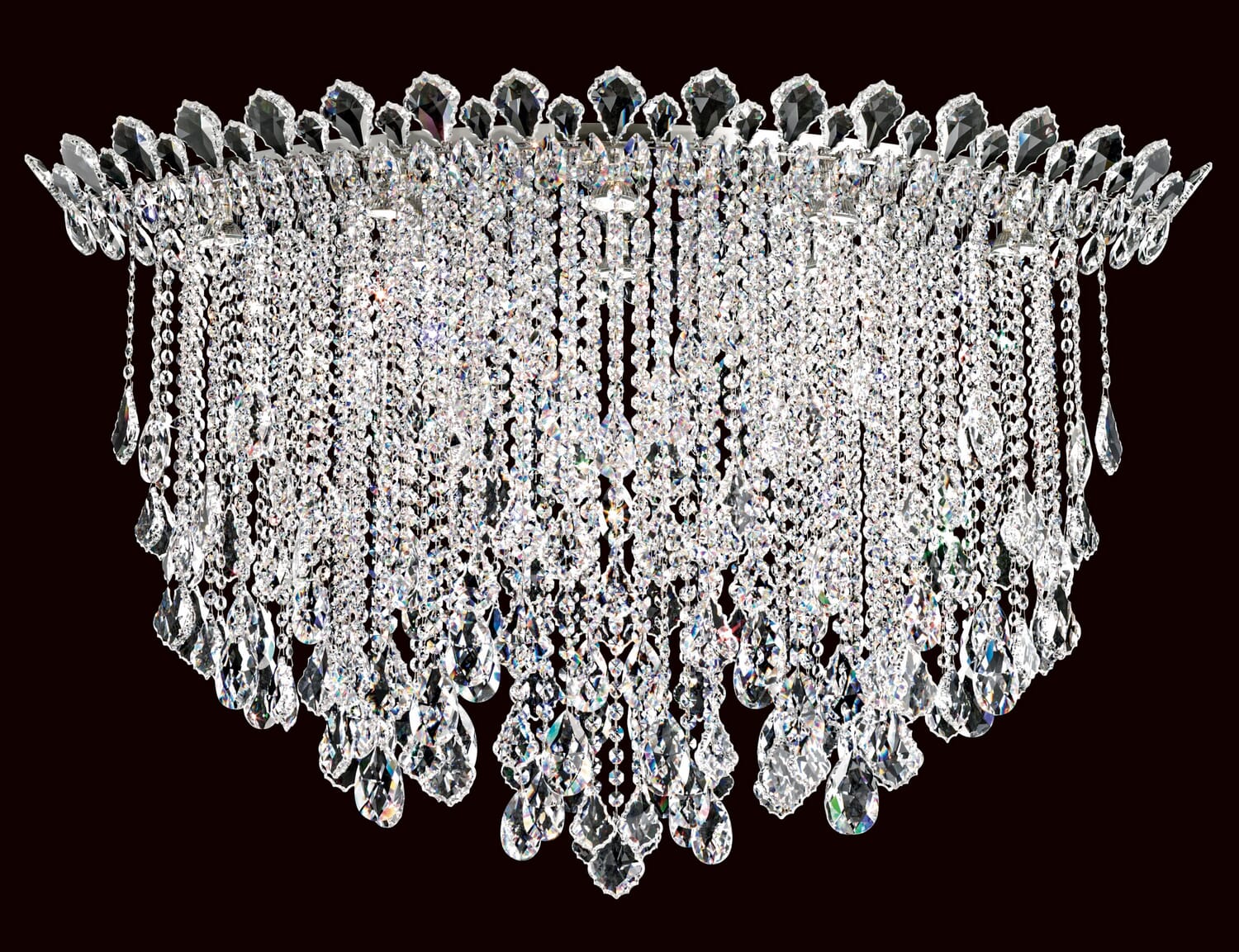 Trilliane Strands 8-Light Flush Mount Ceiling Light in Stainless Steel