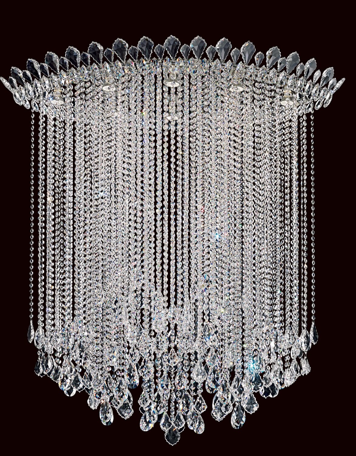 Trilliane Strands 8-Light Flush Mount Ceiling Light in Stainless Steel