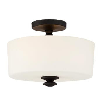 Crystorama Travis 2-Light Ceiling Light in Black Forged