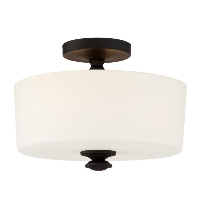 Crystorama Travis 2-Light Ceiling Light in Black Forged Crystorama Travis 2-Light Ceiling Light in Black Forged