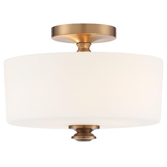 Crystorama Travis 2-Light Ceiling Light in Vibrant Gold Crystorama Travis 2-Light Ceiling Light in Vibrant Gold