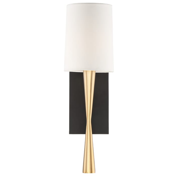 Crystorama Trenton 19" Wall Sconce in Antique Brass And Black Forged Crystorama Trenton 19" Wall Sconce in Antique Brass And Black Forged