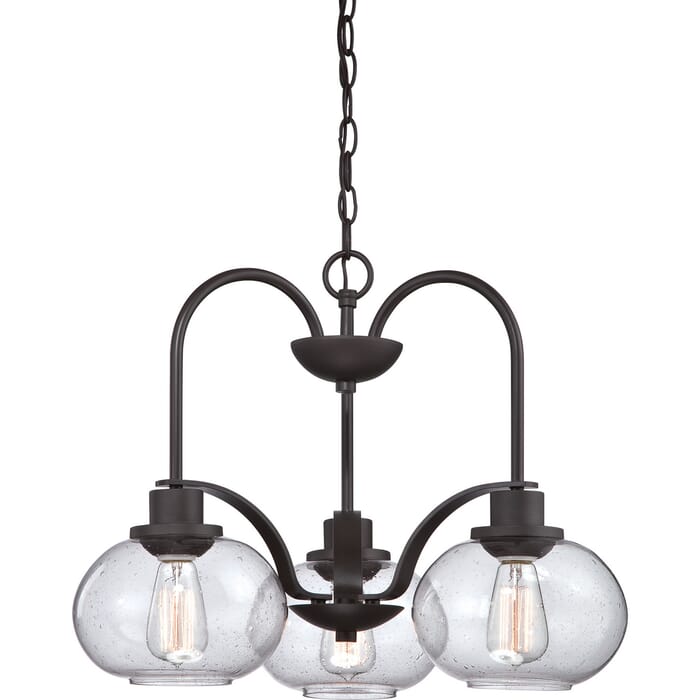Quoizel Trilogy 3-Light 17" Transitional Chandelier in Old Bronze Quoizel Trilogy 3-Light 17" Transitional Chandelier in Old Bronze
