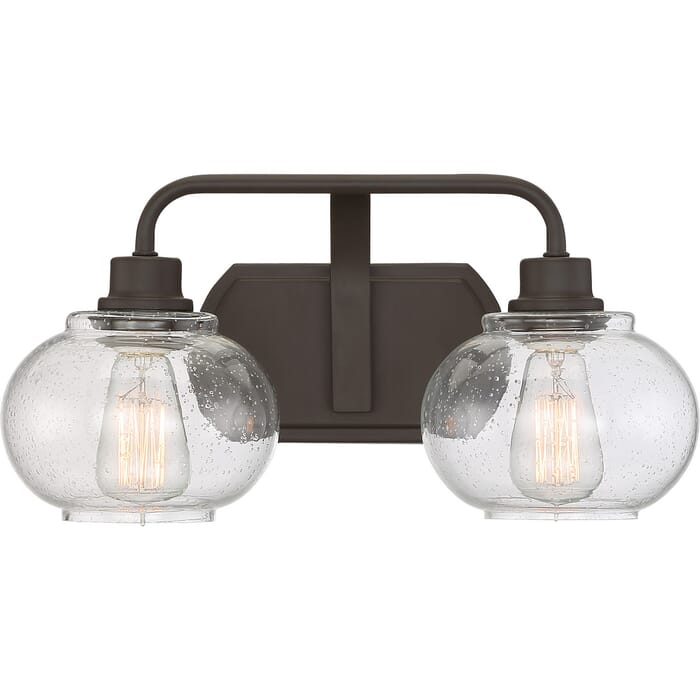 Quoizel Trilogy 2-Light 8" Bathroom Vanity Light in Old Bronze Quoizel Trilogy 2-Light 8" Bathroom Vanity Light in Old Bronze