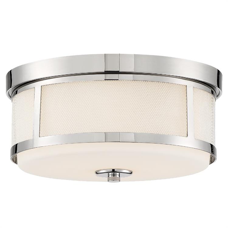 Crystorama Trevor 2-Light Ceiling Light in Polished Nickel