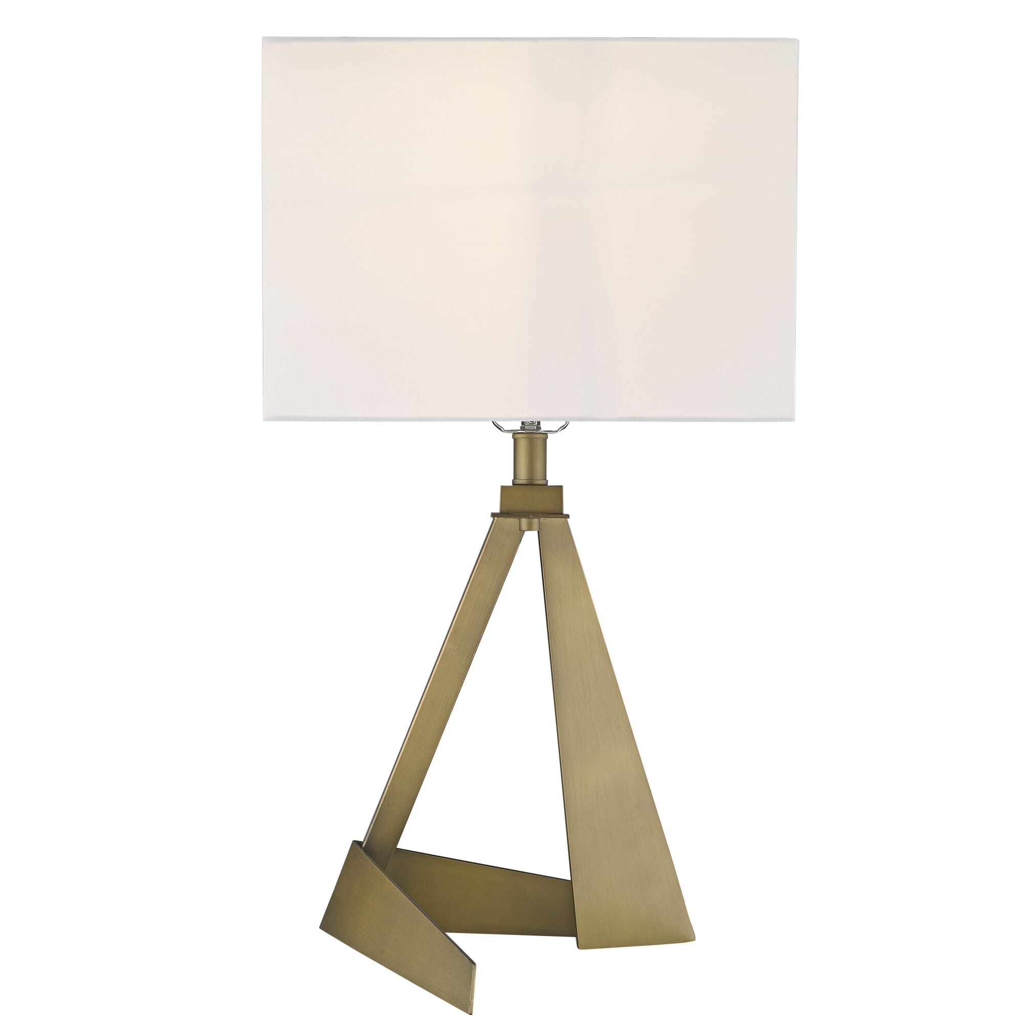 Stratos 1-Light Aged Brass Table Lamp