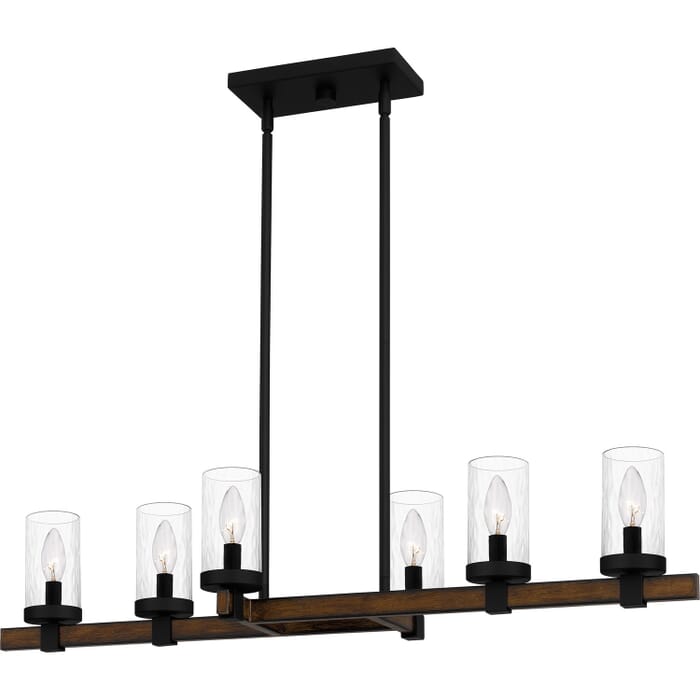 Tuthill 6-Light Linear Chandelier in Matte Black Tuthill 6-Light Linear Chandelier in Matte Black