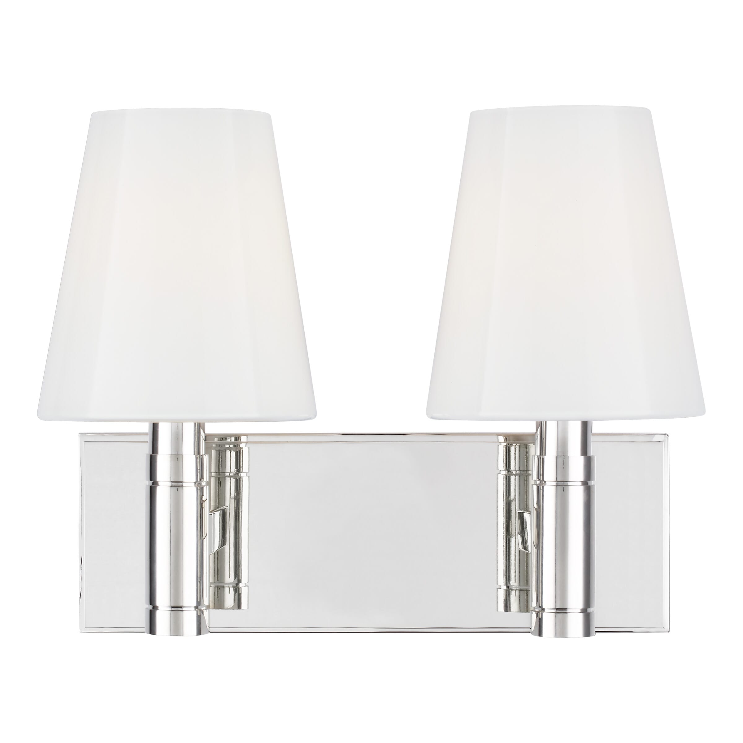 Generation Lighting Beckham Classic 2-Light Bathroom Vanity Light in Polished Nickel by Thomas O'Brien