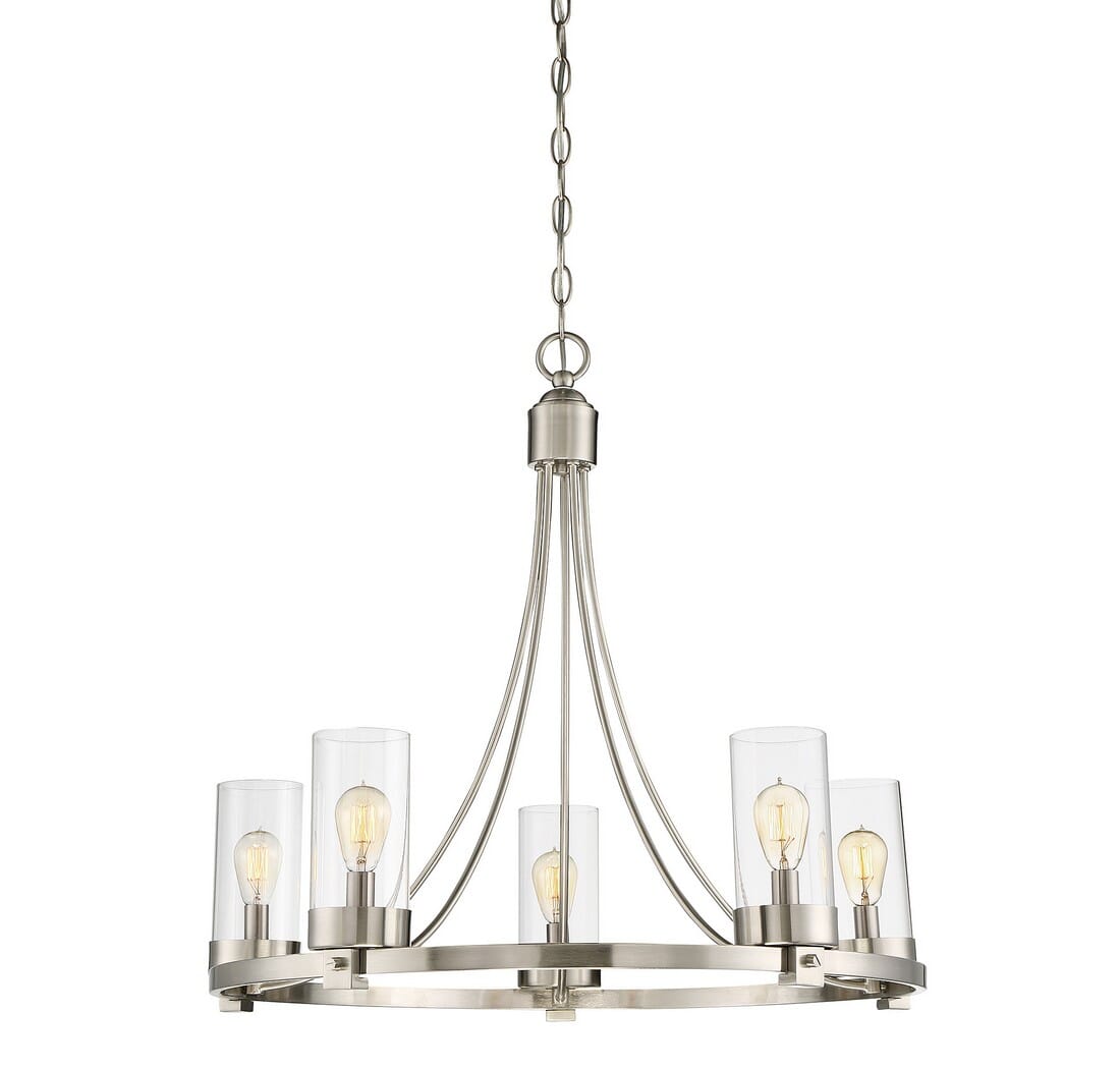 Trade Winds Ashland 5-Light Chandelier in Brushed Nickel