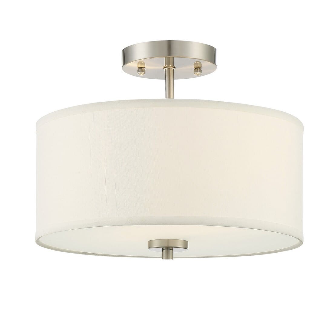 Brushed nickel semi flush ceiling deals light