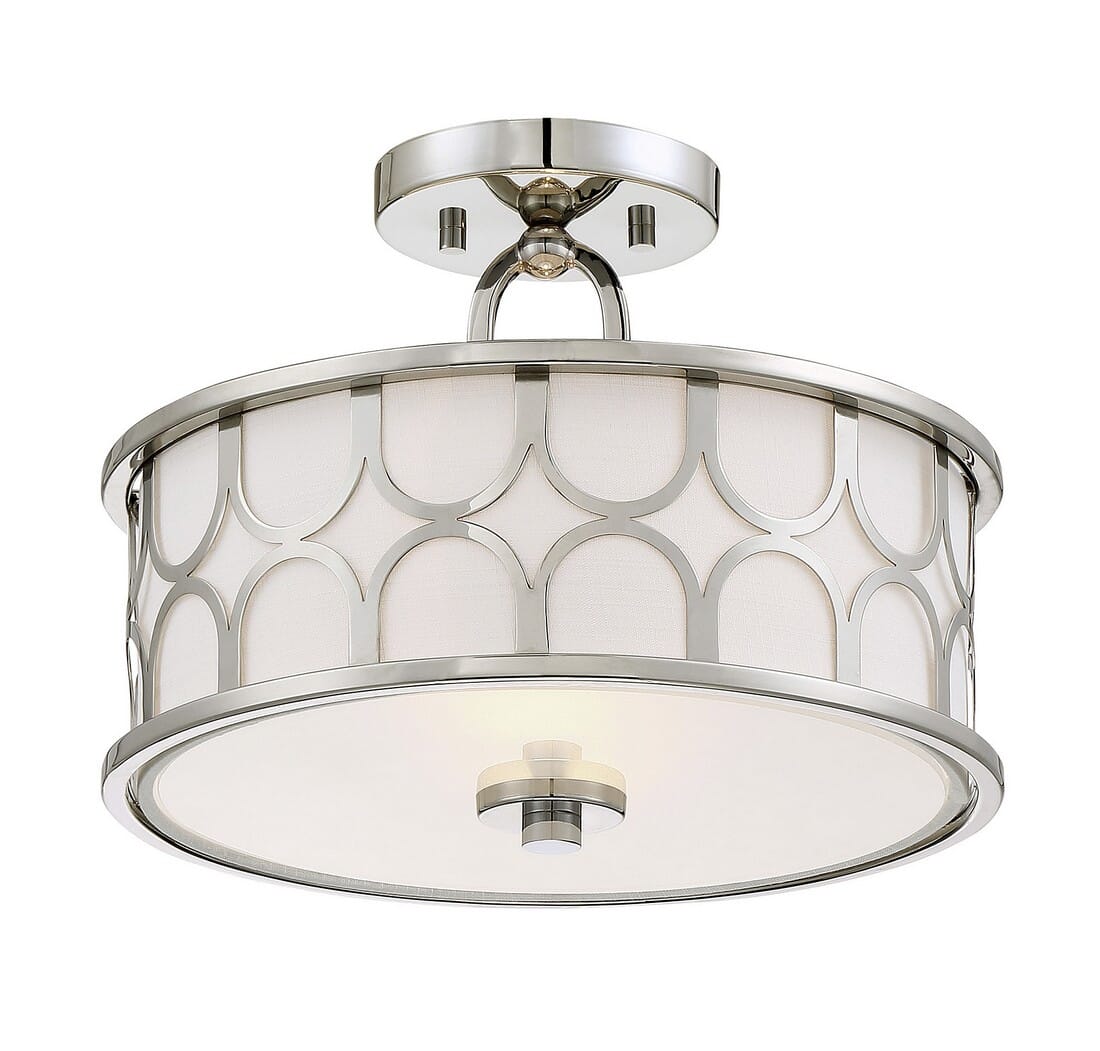 Nickel semi deals flush ceiling lights