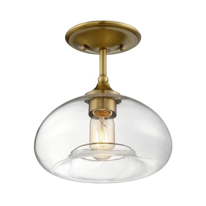 Trade Winds Lighting 1-Light Ceiling Light In Natural Brass Trade Winds Lighting 1-Light Ceiling Light In Natural Brass