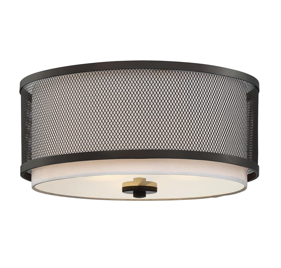 Trade Winds Fremont 3-Light Flush Mount Ceiling Light in Oil