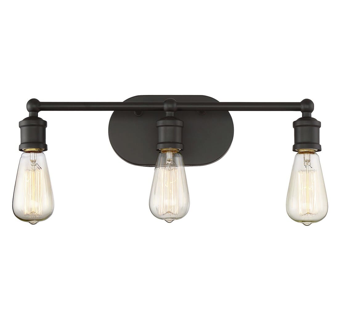 Trade Winds Lighting 3Light Bathroom Vanity Light In Oil Rubbed Bronze