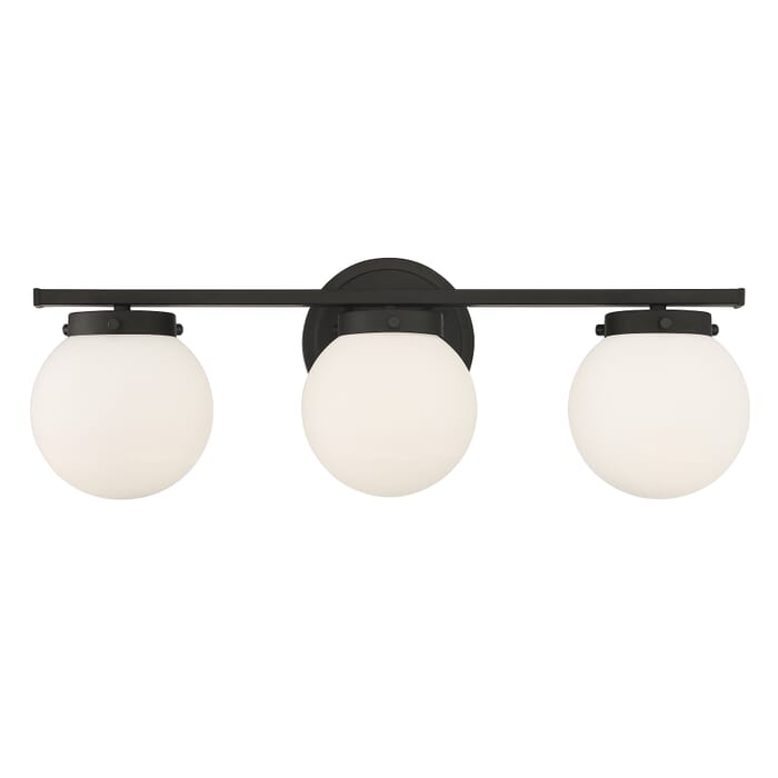 Trade Winds Antoinette 3-Light Bathroom Vanity Light in Matte Black Trade Winds Antoinette 3-Light Bathroom Vanity Light in Matte Black